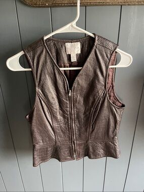 Vintage Anne Klein Leather Vest
